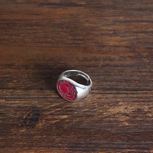 Luckacco Anime Tenjo Utena Cosplay Ring Unisex Adjustable Opening Couple Rings Jewelry Accessories Gifts
