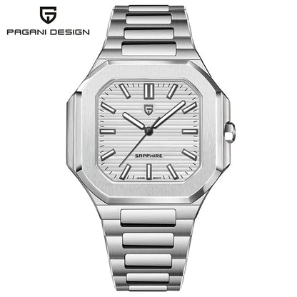 Luckacco PAGANI DESIGN New Quartz Men's Watch Stainless Steel Sports Waterproof Men Watches Luxury Fashion Sapphire Glass Watch For Men's