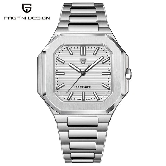 Luckacco PAGANI DESIGN New Quartz Men's Watch Stainless Steel Sports Waterproof Men Watches Luxury Fashion Sapphire Glass Watch For Men's
