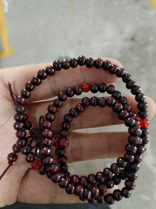 Luckacco 1Pc Wood Bead New Buddha Bracelet Buddhist  Bangle Prayer Beads Copper Coin Women Men Lucky Religion Bracelets Charm Jewelry