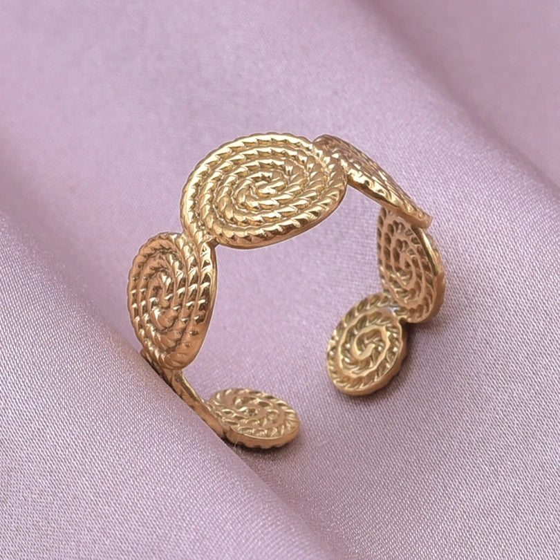 luckacco 1pc stylish marine jewelry ocean sea animals conch starfish shell ring stainless steel jellyfish scallop rings women charm gift