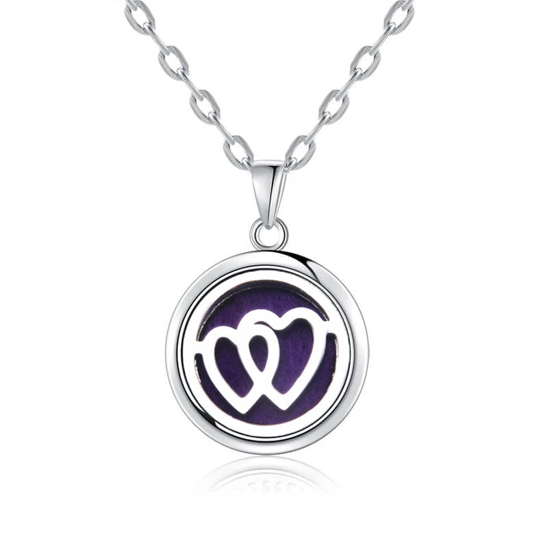 luckacco new tree of life aromatherapy necklace stainless steel essential oil diffuser amulet perfume locket pendant women jewelry gift