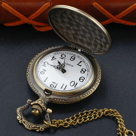 Luckacco Bronze Classic Titanic Couple Love Couple Versatile Quartz Pocket Watch Retro Fashion Necklace Pendant Student Festival Gift