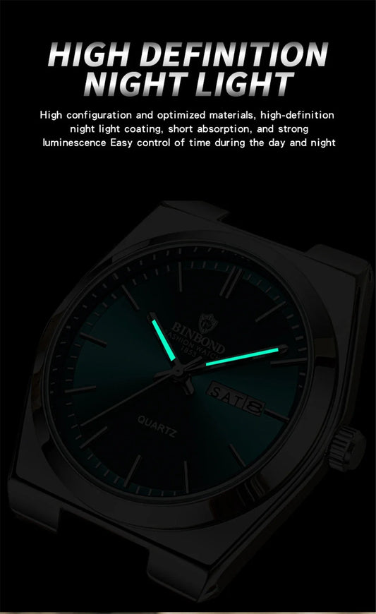 Luckacco New Casual Business Fashion Quartz Wristwatches Movement Silver Clock Men Luxury Watch Automatic Watches Mens Gifts Reloj Hombre