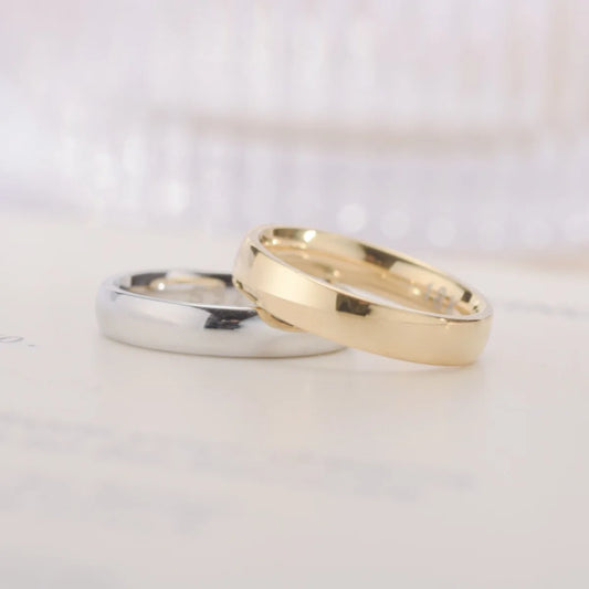 Luckacco Gold Plated Ring Colour Fashion Women's Simple Couple's Wedding Ring Engagement Jewellery Gift