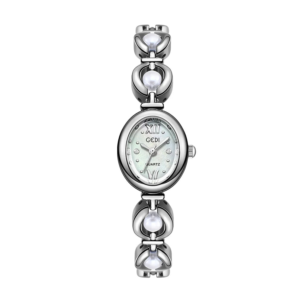 luckacco ladies watch light luxury brand national style zulu green bracelet advanced bead waterproof women fashion quartz wristwatches
