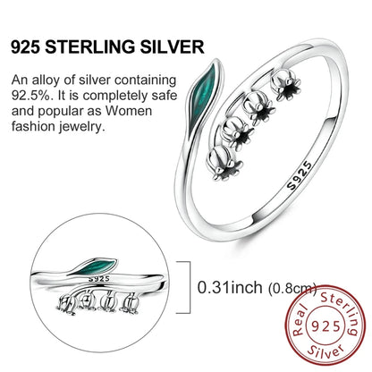 Luckacco New 925 Sterling Silver Rings Gold Heart Bow Adjustable Open Closed Ring Suitable for Women Stacking Ring Fashion Jewelry Gift