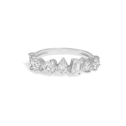Luckacco Designer Tennis Zircon Rings for Female Shiny Dainty Crystal Stacking Matching Wedding Finger Ring Fashion Chic Jewelry R018