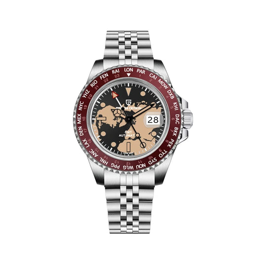 Luckacco PAGANI DESIGN V4 40MM GMT NH34 Luxury Men's Watches Top Fashion Automatic Mechanical Watches for Men Sapphire Waterproof Clock