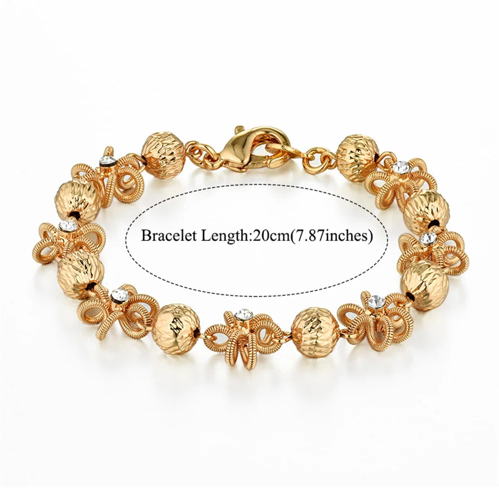 luckacco luxury new trendy gold silver color aaa zircon rhinestone bracelet chain charm valentine's day jewelry gifts for women lovers