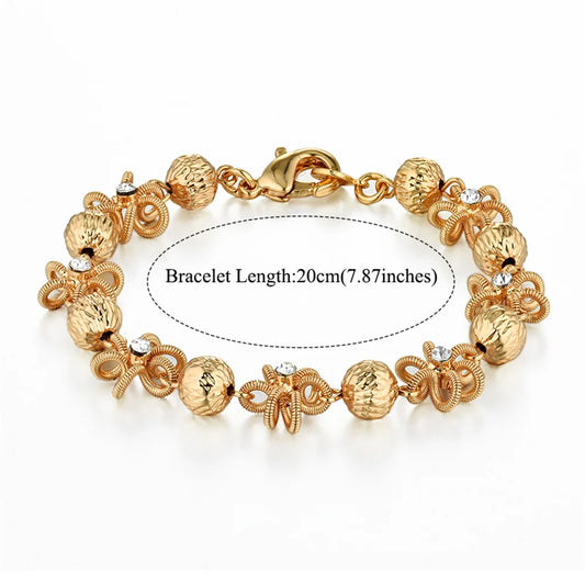 Luckacco Luxury New Trendy Gold Silver Color AAA Zircon Rhinestone Bracelet Chain Charm Valentine's Day Jewelry Gifts For Women Lovers