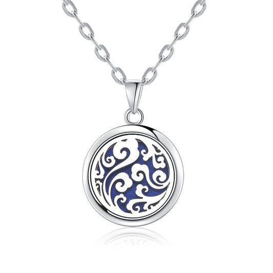 Luckacco New Tree Of Life Aromatherapy Necklace Stainless Steel Essential Oil Diffuser Amulet Perfume Locket Pendant Women Jewelry Gift