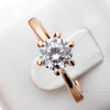 Luckacco Engagement Rings For Women Bride Crystal Silver Gold Color Wedding Rings Accessories Jewelry Korean Fashion Jewelry R014