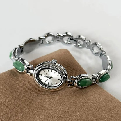 Luckacco BS Bee Sister Quartz Vintage Woman Watch Oval Dial Light Luxury Ladies Wristwatches Fashion Casual Simple Women Watches