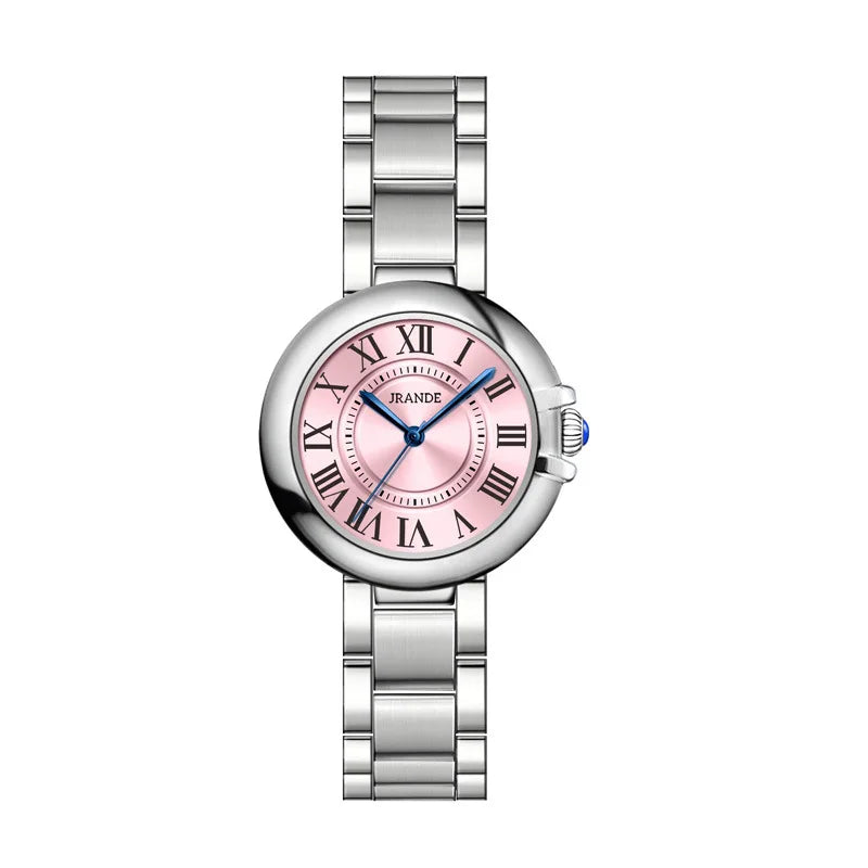 luckacco vintage classic blue balloon ladies watch roman scale dial automatic waterproof luxury student quartz watch fashion trend