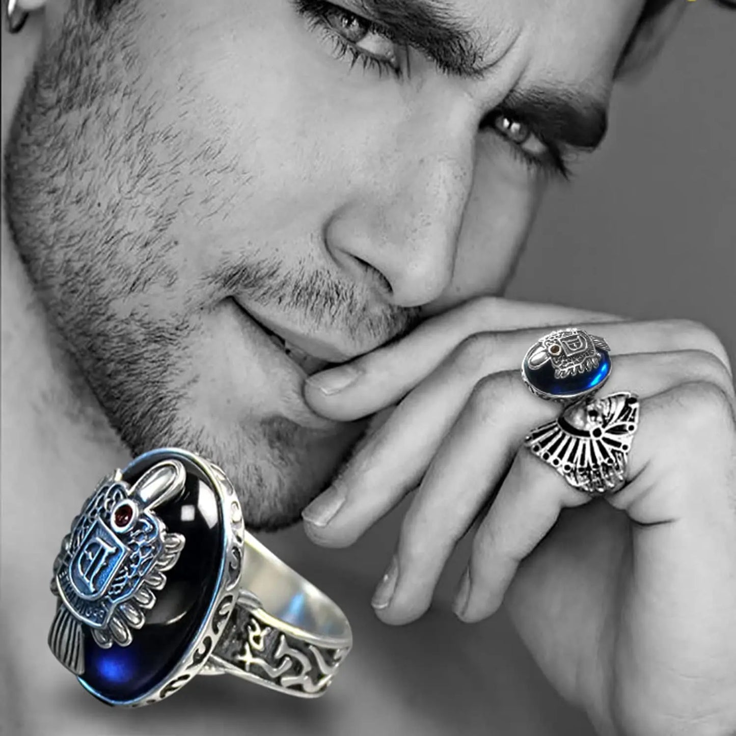 luckacco the vampire diaries ring sticker jewelry set vintage damon stefan salvatore sun family vampire diaries crest rings