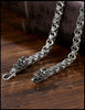 Luckacco Luxury designer solid Sterling Silver originality necklace for men women classic retro 8MM faucet dragon Fashion jewelry Gifts