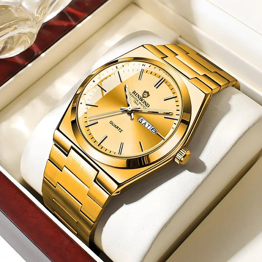 Luckacco New Casual Business Fashion Quartz Wristwatches Movement Silver Clock Men Luxury Watch Automatic Watches Mens Gifts Reloj Hombre