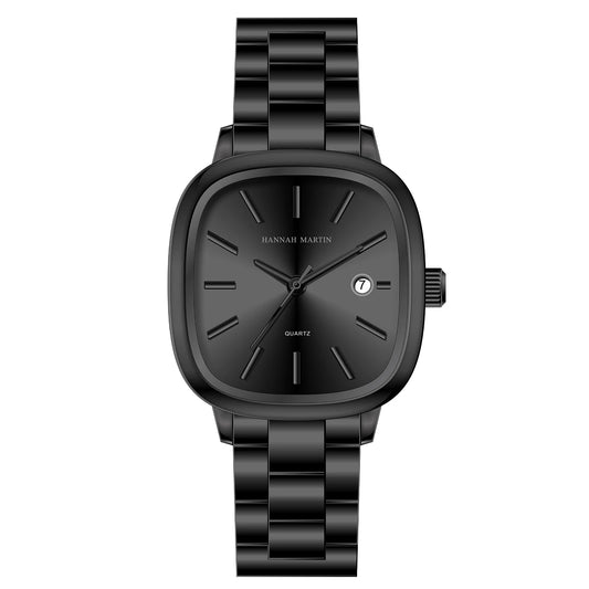 Luckacco Mens Watch Fashion Stainless Steel Strap Japanese Quartz Movement Top Brand Blue Silver 3Bar Waterproof Wrist Watch reloj hombre
