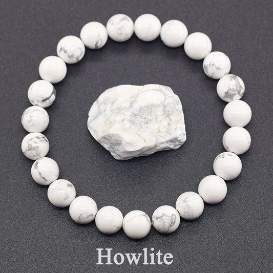 Luckacco Natural Amethyst Quartz Crystal Bead Bracelet Health Bracelet for Women Weight Loss Fatigue Pressure Fatigue Relief Yoga Jewelry