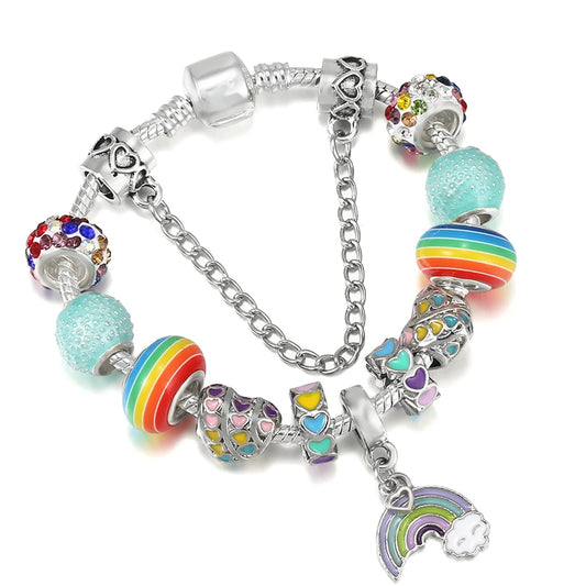 Luckacco BAOPON New Fashion Life Of Tree Crystal Charm Bracelet Fit Green Color Snake Chain Brand Bracelets & Bangles for Women Jewelry