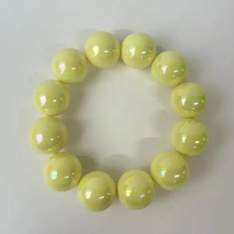 Luckacco European and American contrasting color laser beaded resin bracelet 14