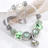 Luckacco BAOPON New Fashion Life Of Tree Crystal Charm Bracelet Fit Green Color Snake Chain Brand Bracelets & Bangles for Women Jewelry
