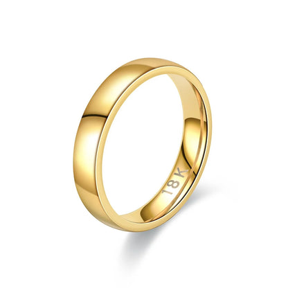 Luckacco Gold Plated Ring Colour Fashion Women's Simple Couple's Wedding Ring Engagement Jewellery Gift