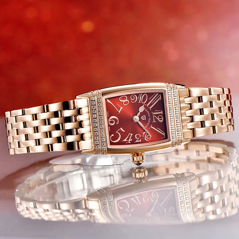 luckacco pagani design top brand luxury fashion womens watch sapphire glass stainless steel quartz watches 22mm waterproof clock 2025 new