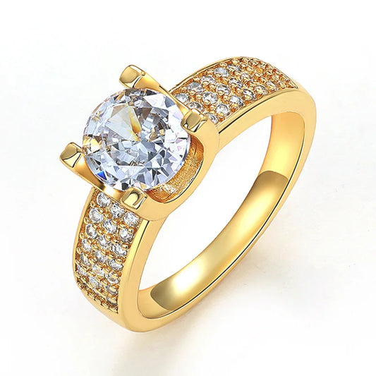 Luckacco New Retro Women Square Royal Princess Stylish Wedding Ladies Finger Ring  Pretty Gift Valentine's Surprise For Wife