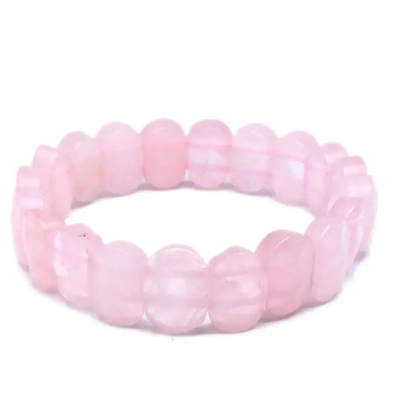 luckacco natural 10x15mm faceted flashing stone beads bracelets handmade reiki healing meditation bangles elastic rope couple jewelry