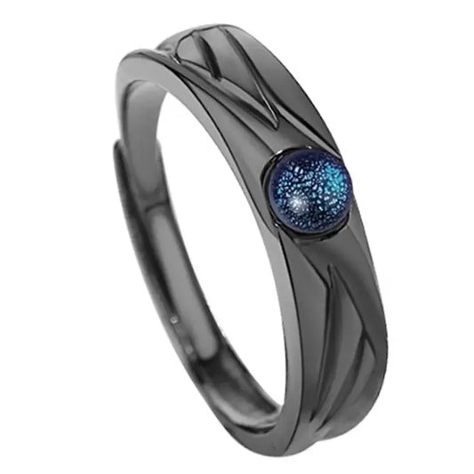 Luckacco 2Pcs Demons and Angels GothicMatching Couple Friendship Lover Open Adjustable Rings Stainless Steel Wedding Ring Jewelry Gifts