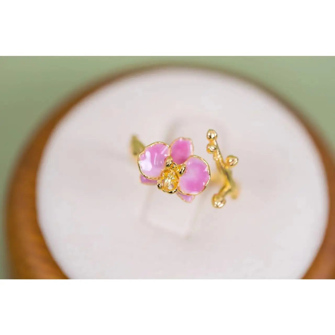 luckacco fashion vintage pink enamel flower rings for woman adjustable retro female ring y2k jewelry luxury charm gift engagement jewelry