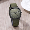 Luckacco Vintage Square Dial Leather Belt Wristwatch Brand Quartz Watch Youth Student Watch Casual Fashion Men Women Gift Clock