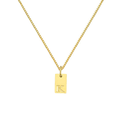 Luckacco Initial necklace letter pendant chamrs stainless steel Necklace jewelry Women's Necklace Box Chain Choker woman trend 2025 gift