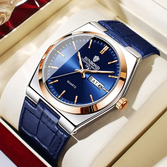 Luckacco New Casual Business Fashion Quartz Wristwatches Movement Silver Clock Men Luxury Watch Automatic Watches Mens Gifts Reloj Hombre