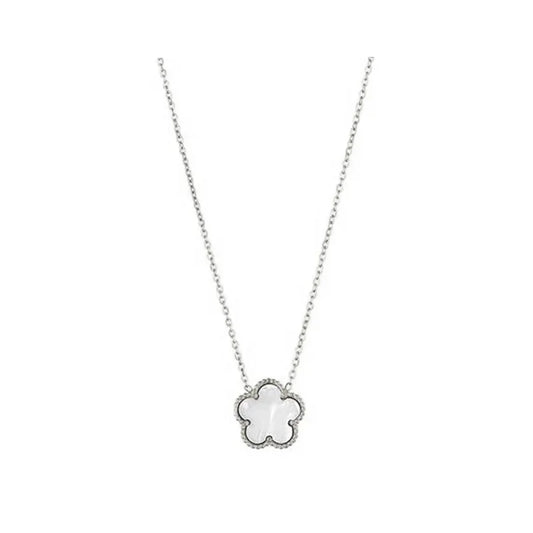 Luckacco 14K Gold Plated Five-leaf Clover Link Bracelets White Black Blue Gold Red Green Lucky Bracelets Jewelry Gifts Trendy for Women