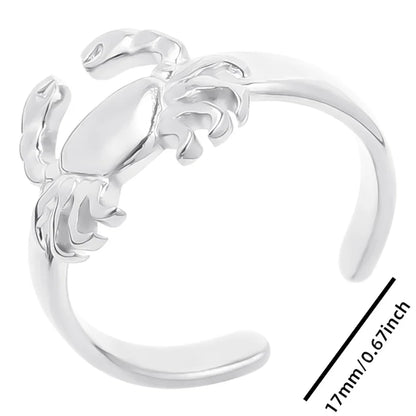 Luckacco 1pc Stylish Marine Jewelry Ocean Sea Animals Conch Starfish Shell Ring Stainless Steel Jellyfish Scallop Rings Women Charm Gift