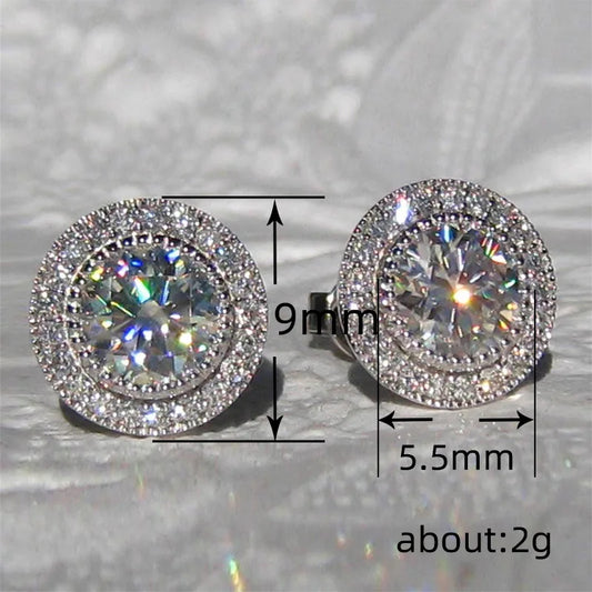 Luckacco Acupressure Slimming Earrings Delicate Weight Loss Stud Earrings for Women Cubic Zirconia Versatile Lymphatic Earring Jewelry