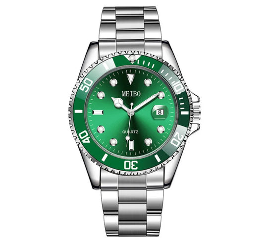 Luckacco New Fashion Men Luxury Calendar Quartz Watch Mens Famous Stainless Steel Casual Watches Relogio Masculino Male Wristwatches Hot