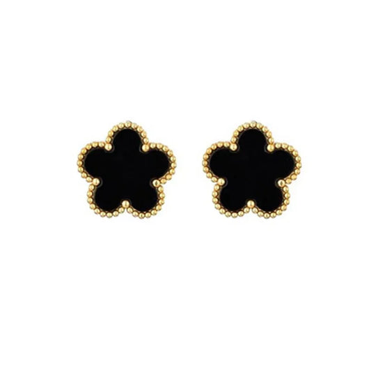 Luckacco 14K Gold Plated Five-leaf Clover Link Bracelets White Black Blue Gold Red Green Lucky Bracelets Jewelry Gifts Trendy for Women