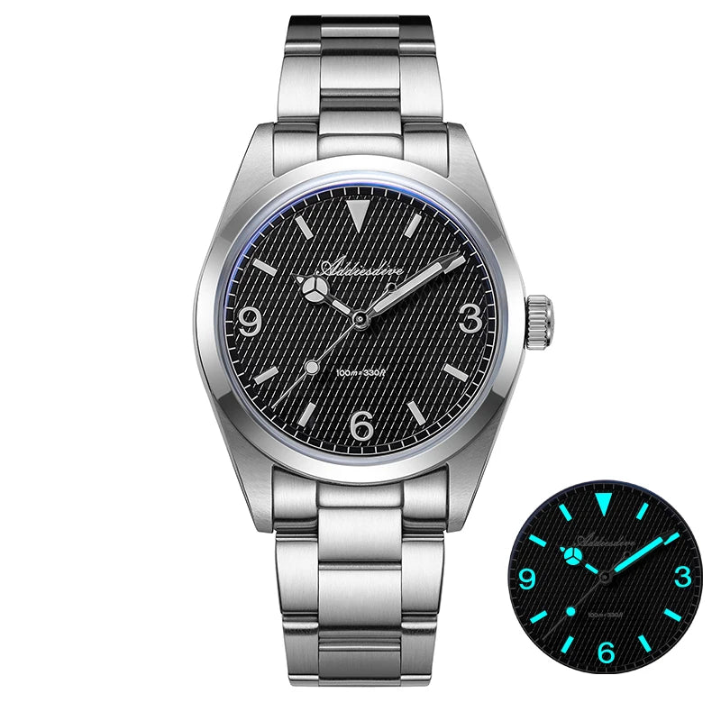 luckacco addiesdive luxury watch for man waterproof stainless steel bgw9 luminous 36mm vintage quartz watches ad2096 relojes para hombres