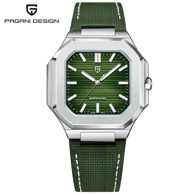 luckacco pagani design new quartz men's watch stainless steel sports waterproof men watches luxury fashion sapphire glass watch for men's
