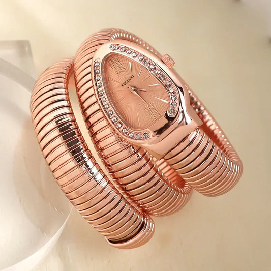 Luckacco High-quality Luxury Women Quartz Watch Bracelet Stainless Steel Wristwatch Fashion Gold Ladies Watches Clock Relógio Feminino