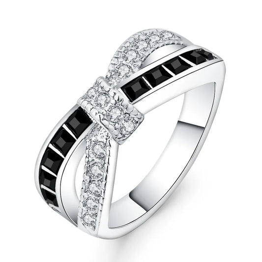 Luckacco Classic 925 Sterling Silver diamond rings For Women Colored zircon size 6-10 Fashion wedding accessories Party Gift Jewelry