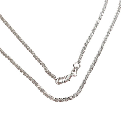 Luckacco Exquisite 925 sterling silver sparkling necklace for women engagement party jewelry gifts