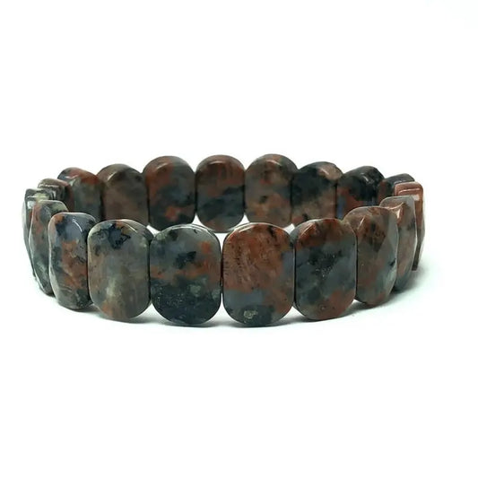 Luckacco Natural 10x15mm faceted flashing Stone beads Bracelets Handmade Reiki Healing Meditation Bangles Elastic Rope Couple Jewelry