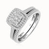 Luckacco Szjinao 2pcs Moissanite Ring Set For Woman Original 925 Silver Wedding Jewelry Luxury Engagement Ladies Anniversary Gift Trend