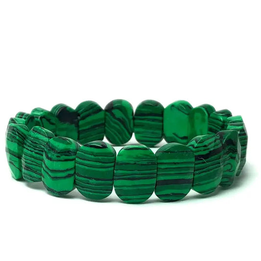 Luckacco Natural 10x15mm faceted flashing Stone beads Bracelets Handmade Reiki Healing Meditation Bangles Elastic Rope Couple Jewelry