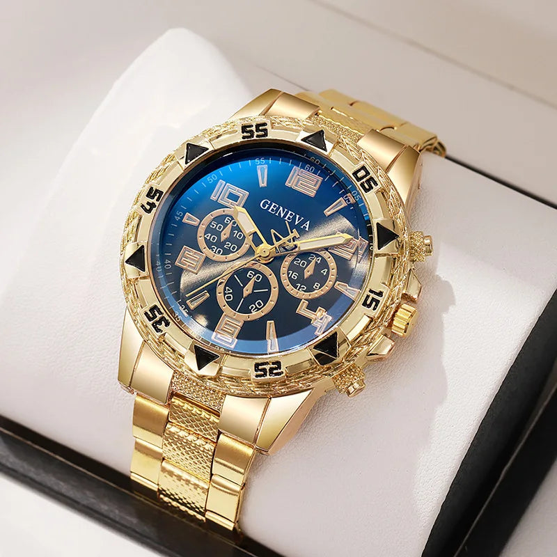 luckacco men watches luxury brand watches for men fashion high quality quartz wristwatches business steel strap sports male clock